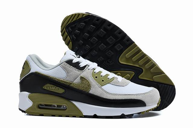 (image for) Nike Air Max 90 Black Grey Olive Men's Shoes-14